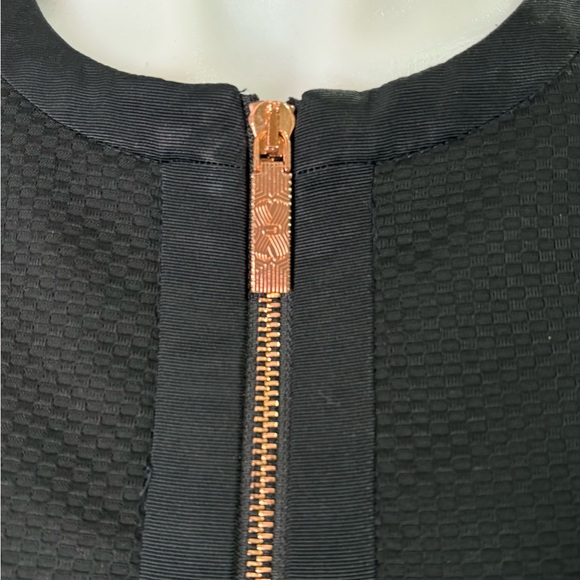 Ted Baker Black Textured Zip Top with Rose Gold Hardware - Picture 8 of 12